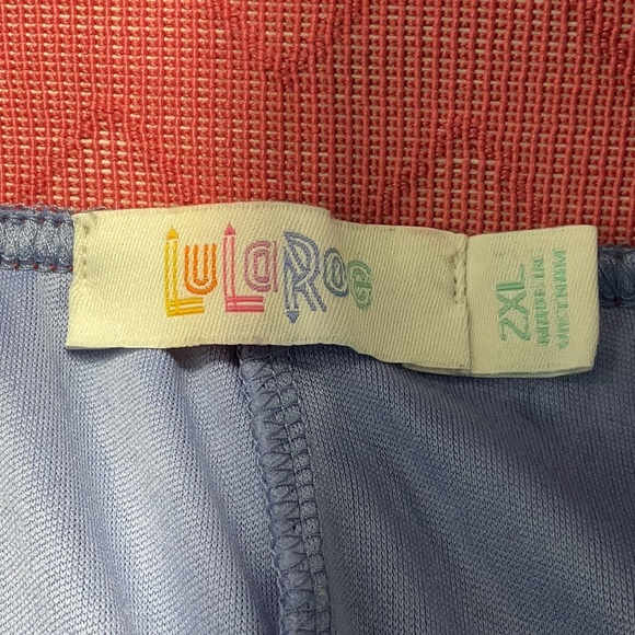 LuLaRoe LoLa Periwinkle A-Line Midi Skirt Women’s Plus Size 2X 2XL XXL - Picture 3 of 5